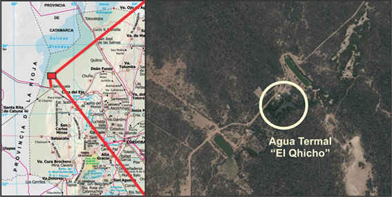 El Quicho, ubicación. Geoestudios